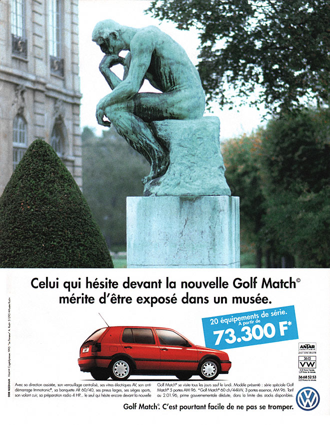 Publicité Volkswagen 1996