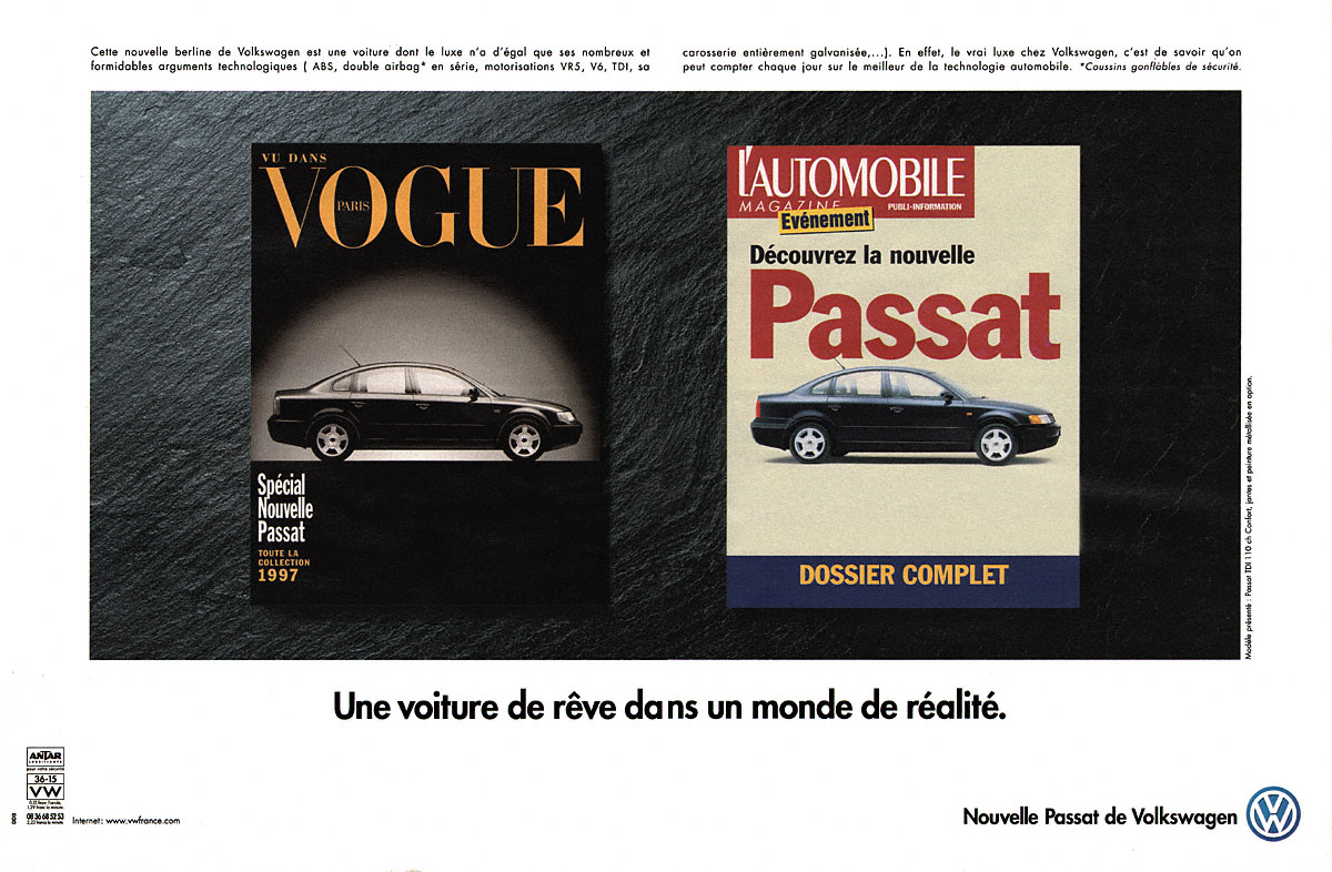 Publicité Volkswagen 1997