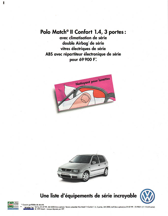 Publicité Volkswagen 1999