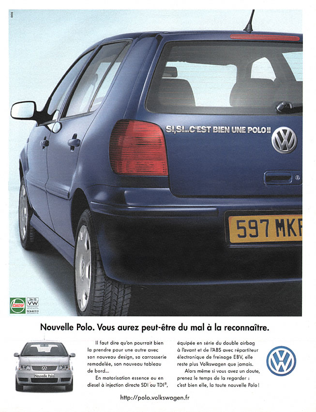 Publicité Volkswagen 2000