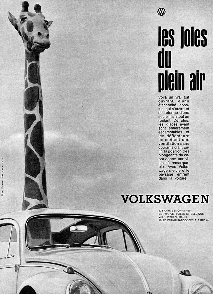 Publicité Volkswagen 1961
