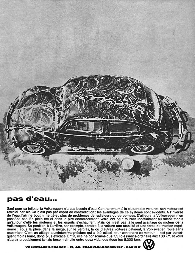 Publicité Volkswagen 1962