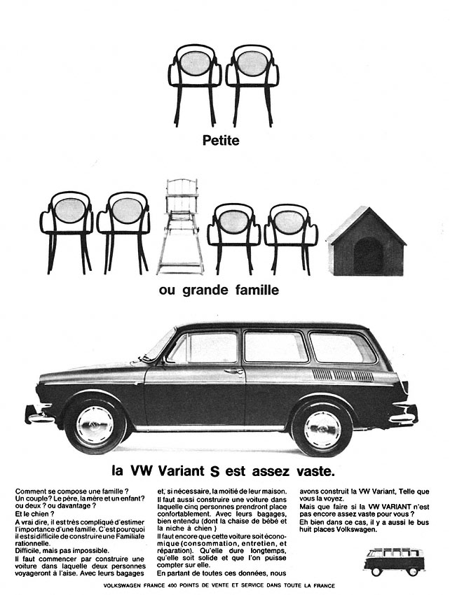 Publicité Volkswagen 1964