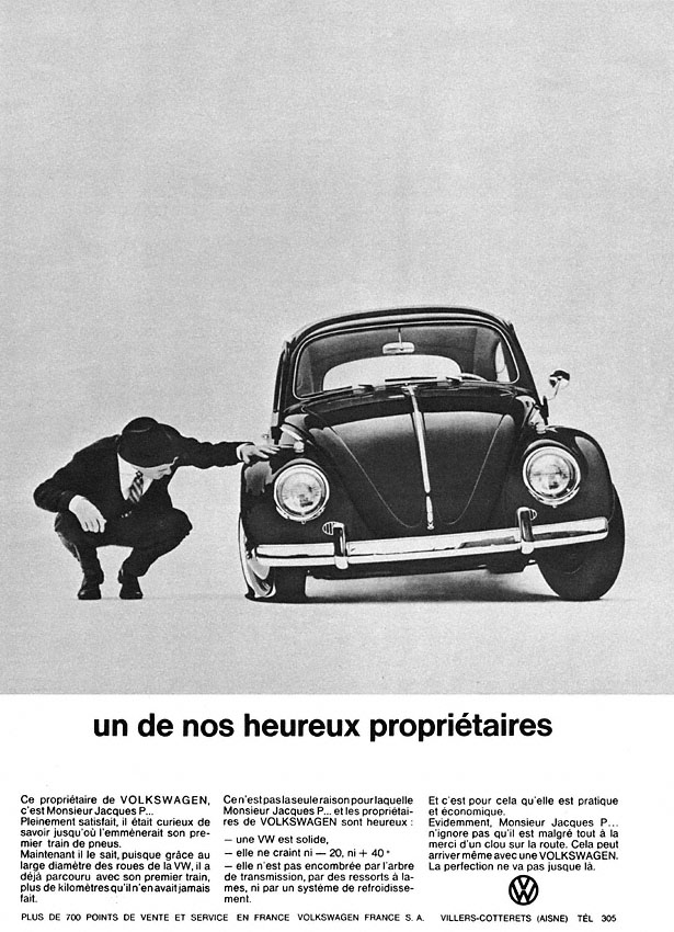 Publicité Volkswagen 1964