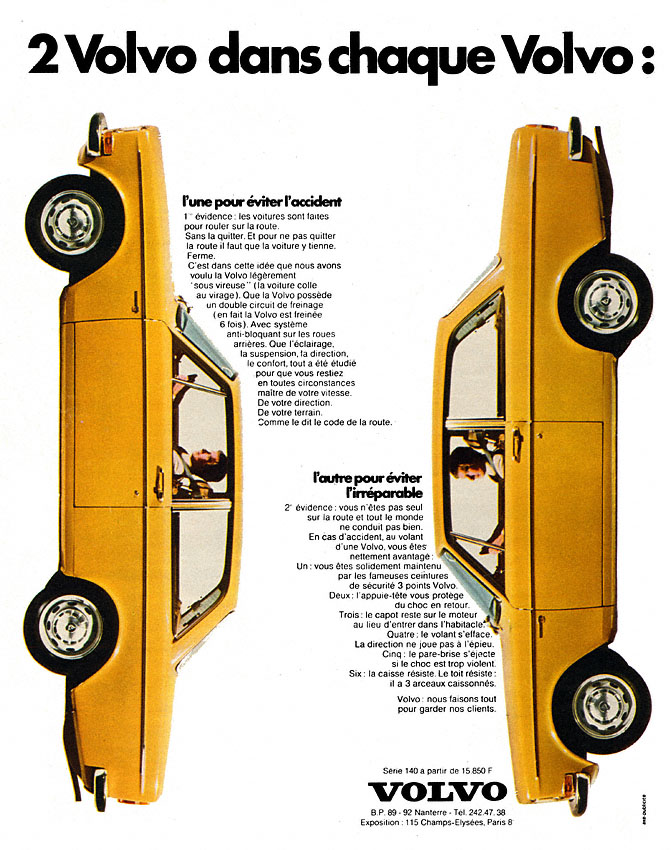 Publicité Volvo 1970