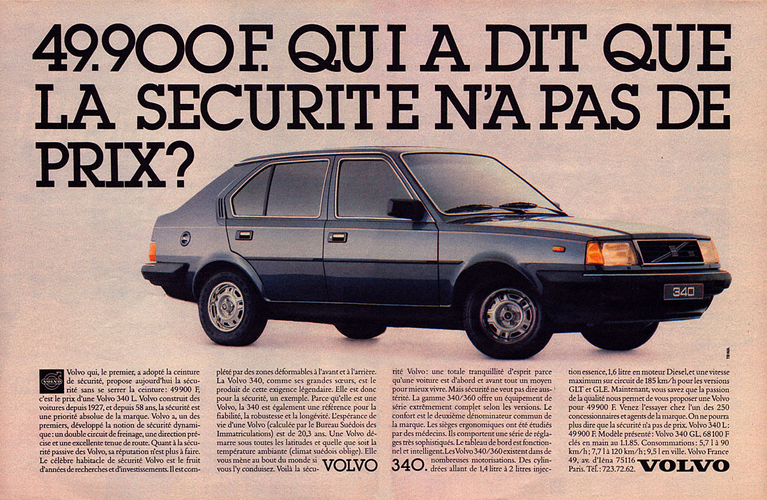 Publicité Volvo 1985