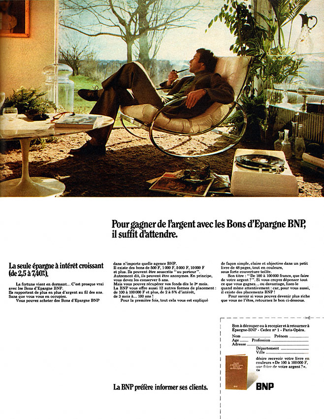 Publicité BNP 1972