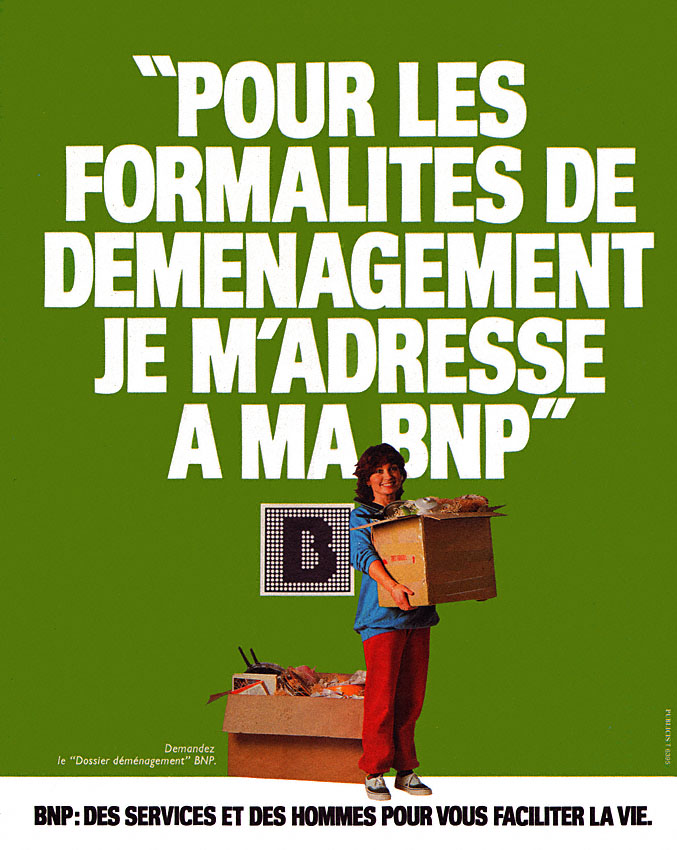 Publicité BNP 1980