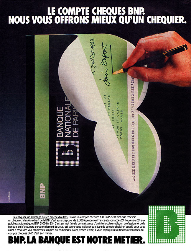 Publicité BNP 1983