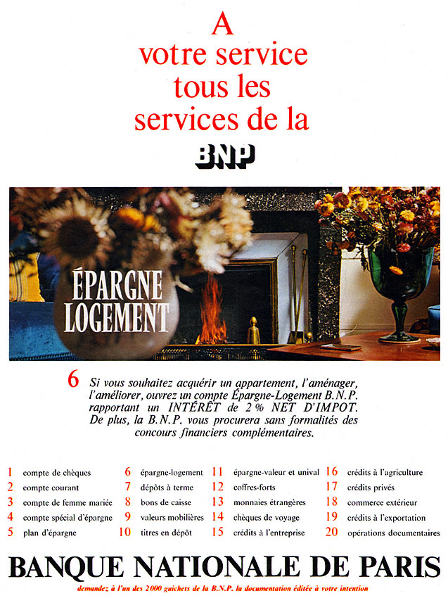 Publicité BNP 1966