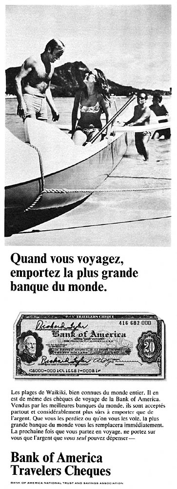 Publicit� Bank of America 1968