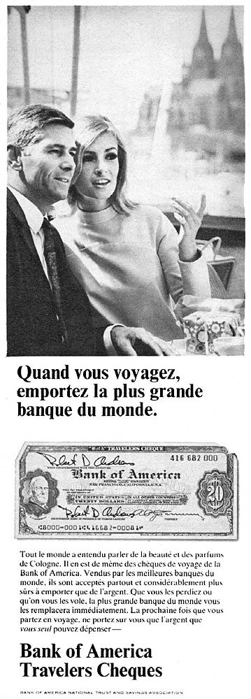 Publicit� Bank of America 1968