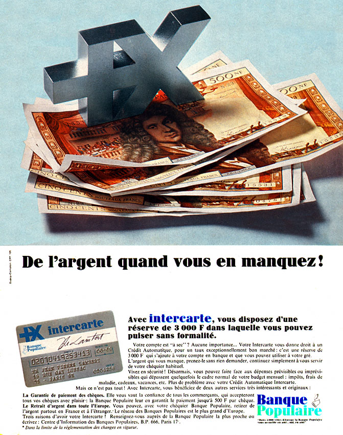 Publicité Banque Populaire 1968