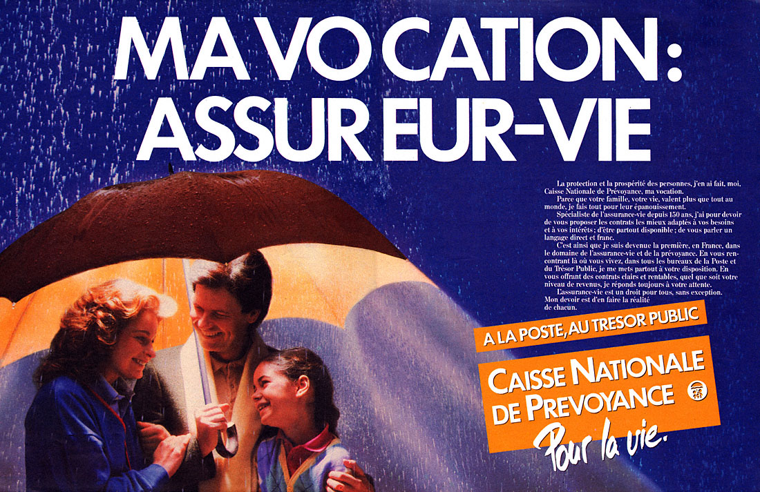 Publicité Caisse Prvoyance 1984