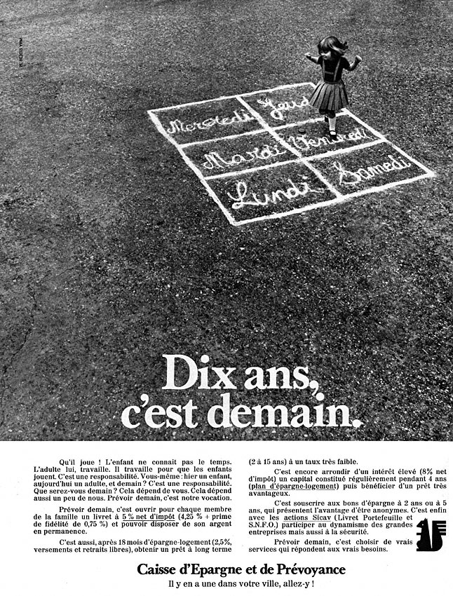 Publicité Caisse Epargne 1970