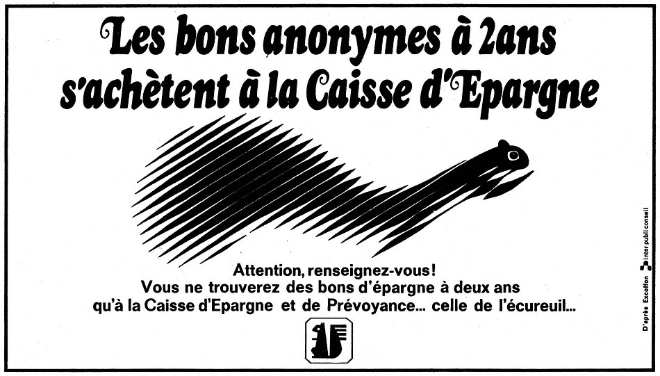Publicité Caisse Epargne 1974