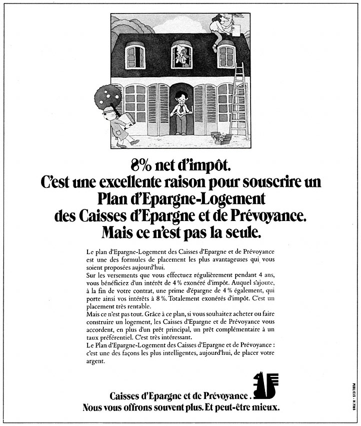 Publicité Caisse Epargne 1974