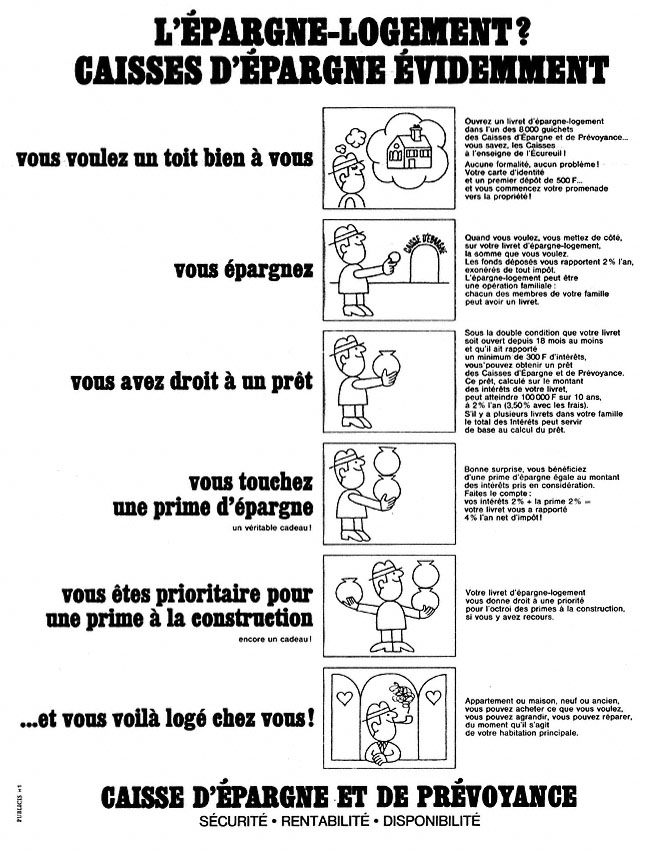 Publicité Caisse Epargne 1966