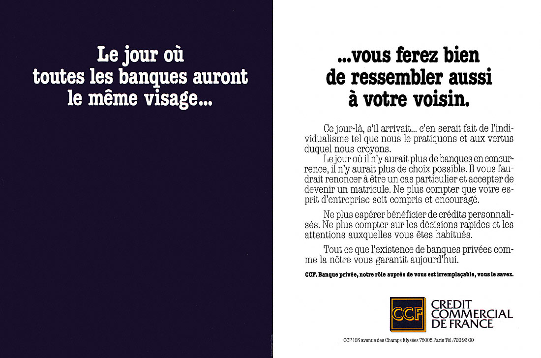 Publicité C.C.F. 1977