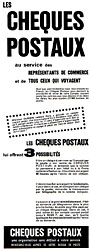 Publicit Cheques postaux 1959