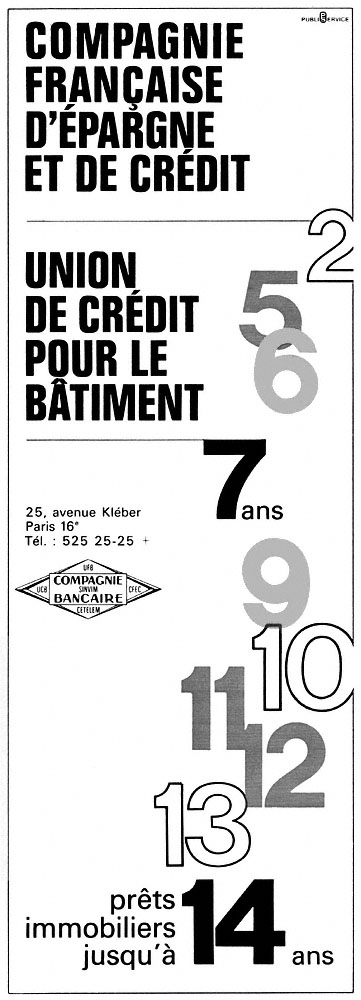 Publicit� Cfec 1966