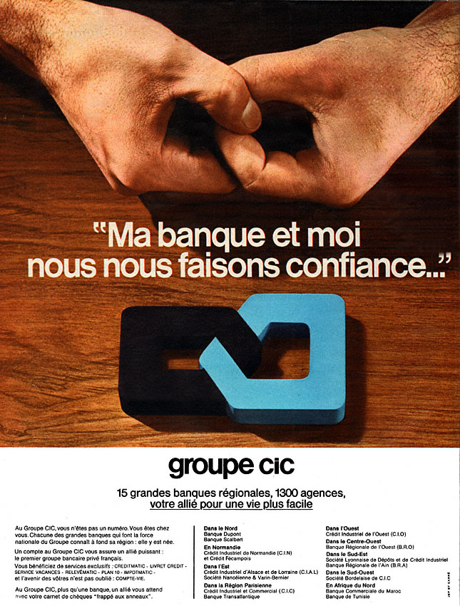 Publicité Cic 1972