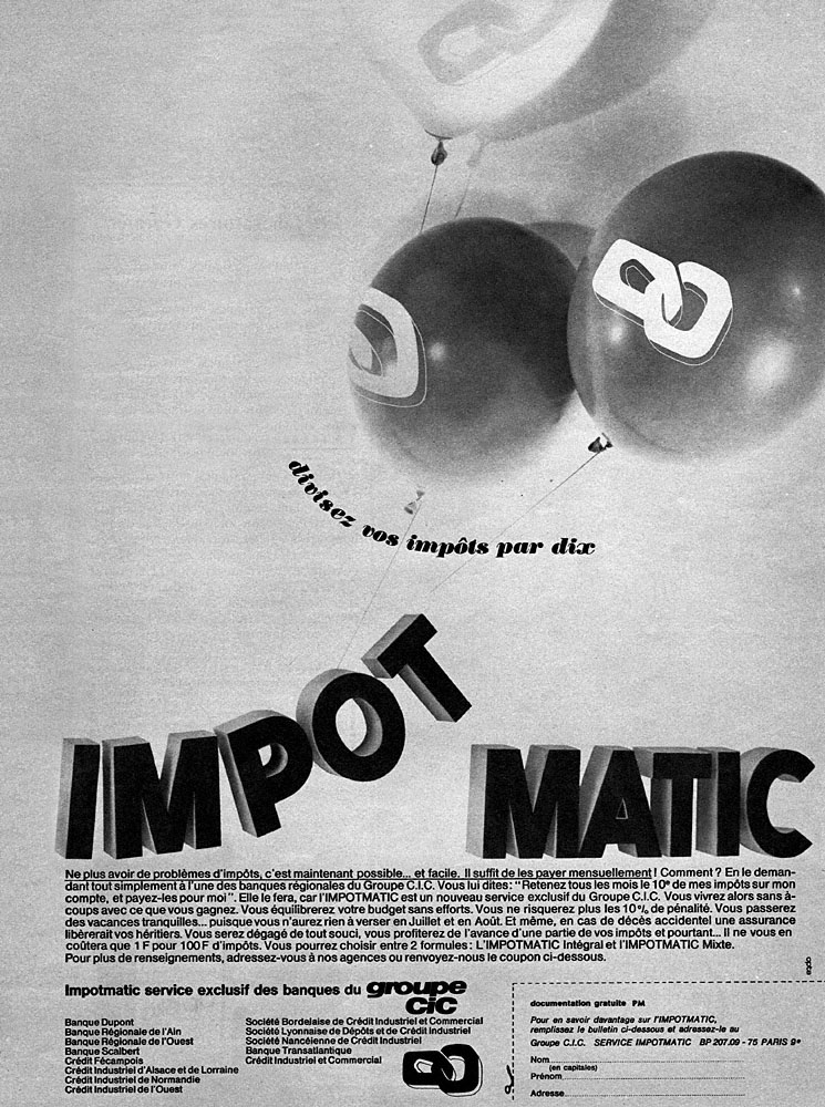 Publicit� Cic 1968