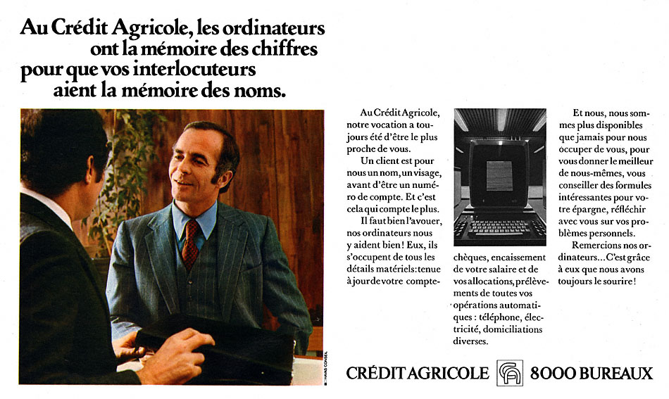 Publicité Credit Agricole 1973