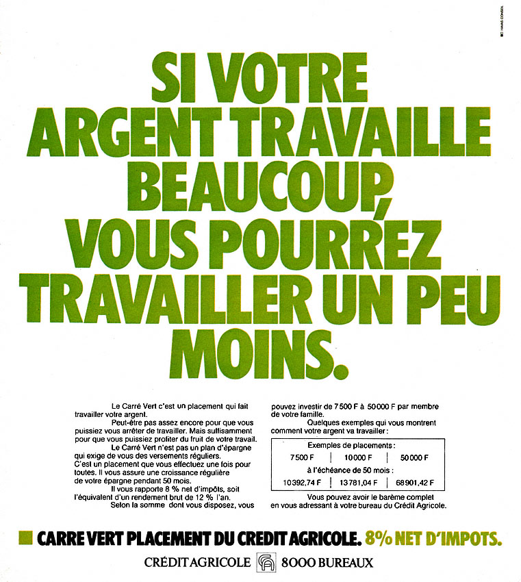 Publicité Crdit Agricole 1974