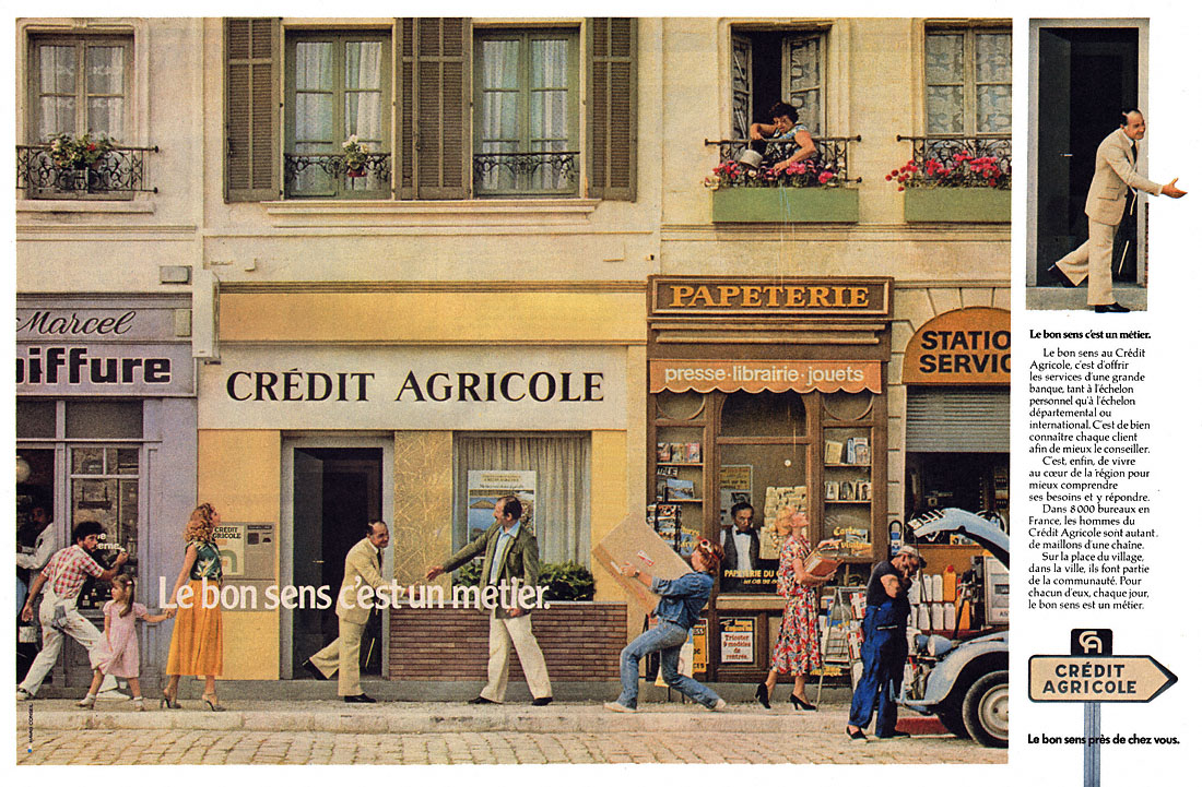 Publicité Credit Agricole 1980