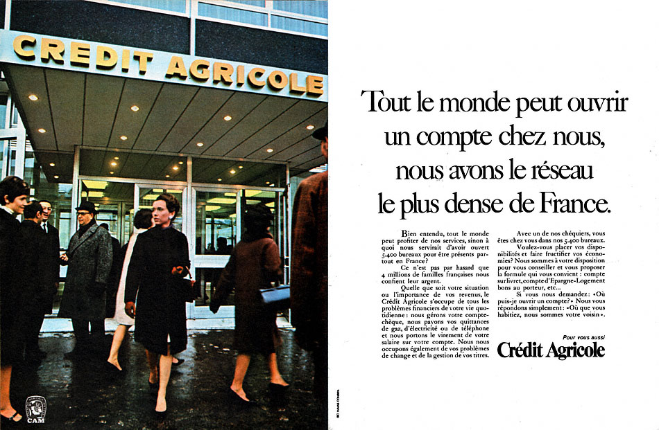 Publicité Crdit Agricole 1967