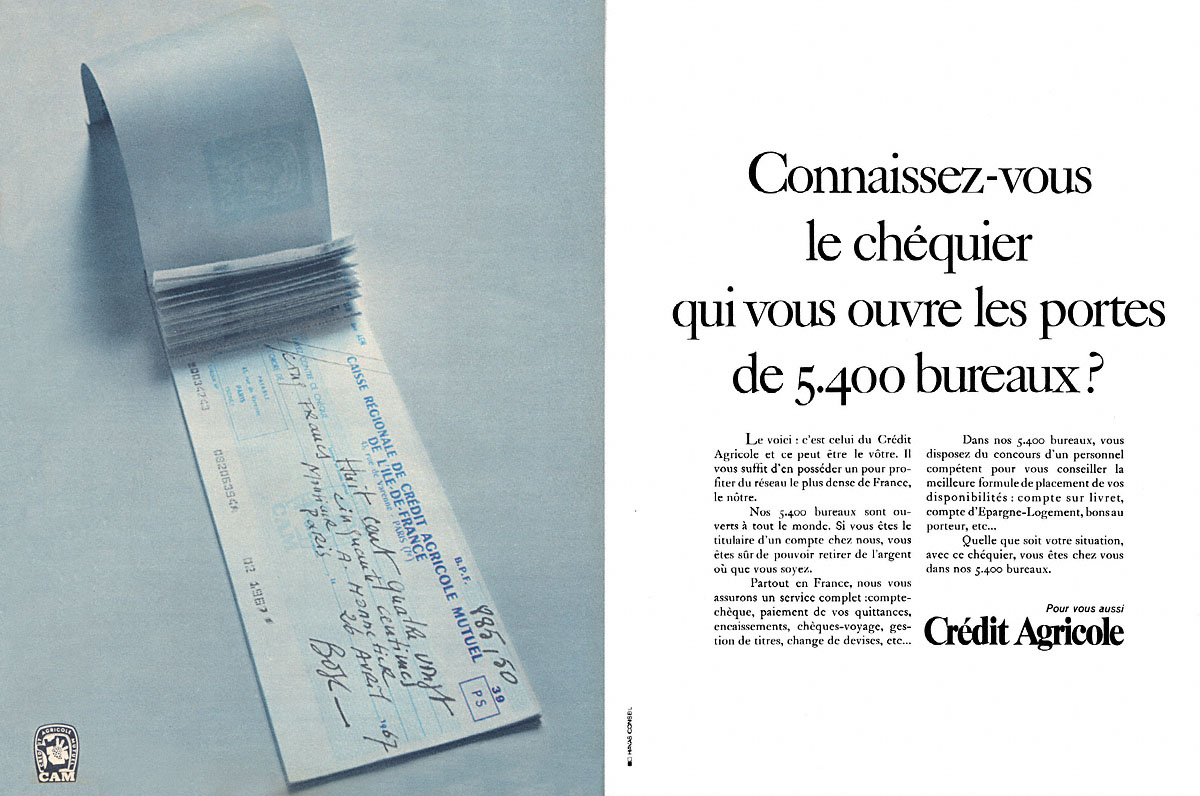 Publicit� Credit Agricole 1967