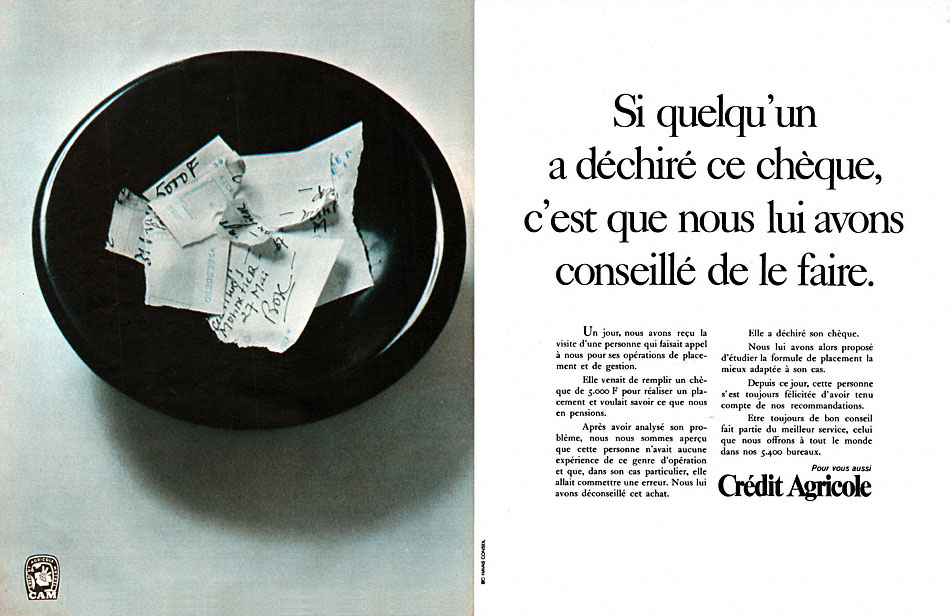 Publicité Credit Agricole 1967