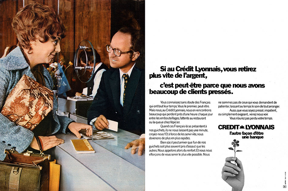 Publicité Crdit Lyonnais 1972