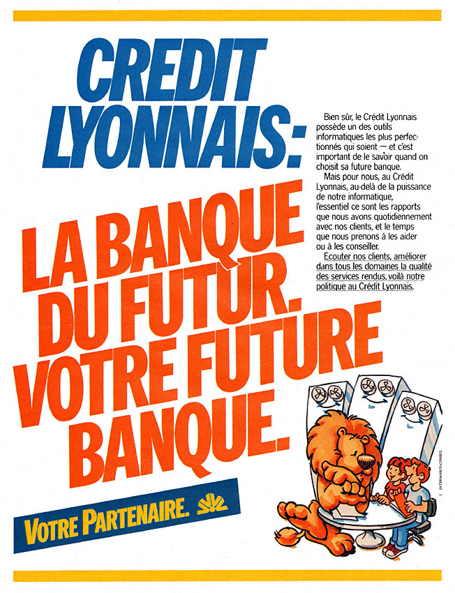 Publicité Credit Lyonnais 1981
