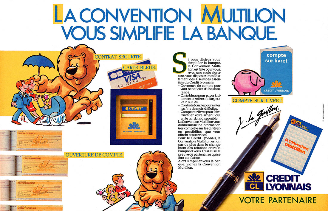 Publicité Credit Lyonnais 1983