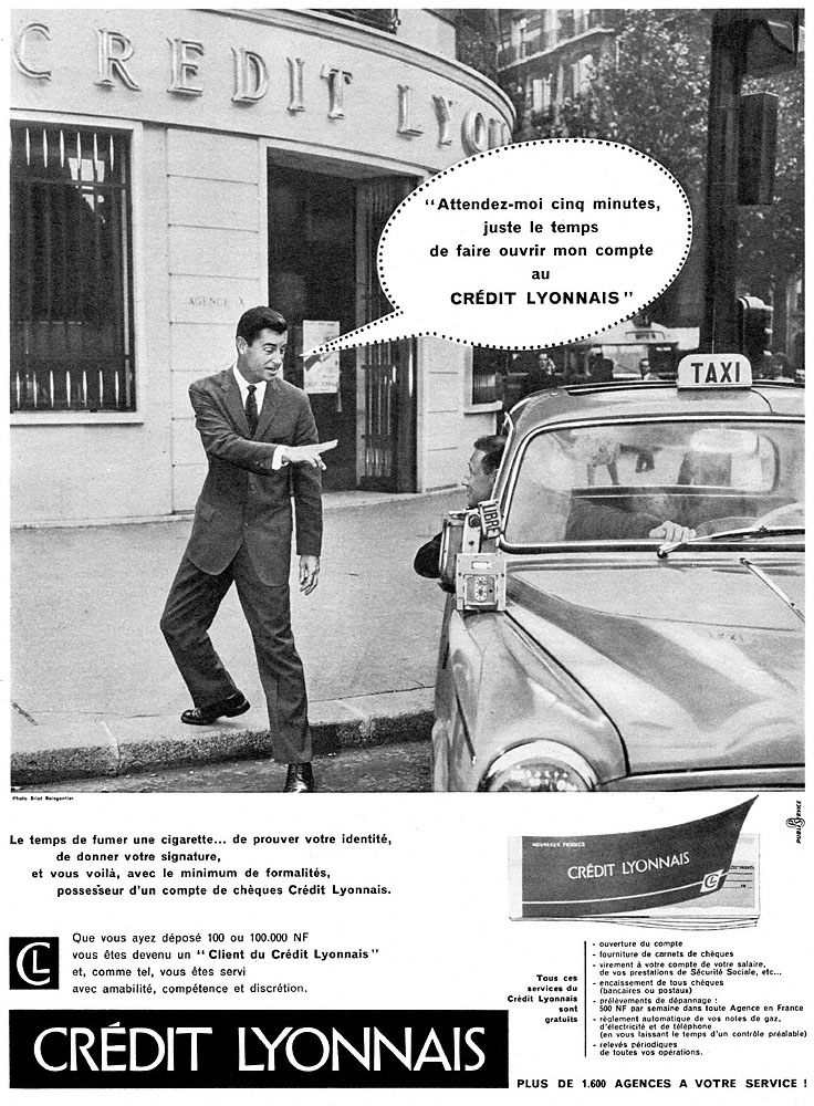 Publicité Credit Lyonnais 1960