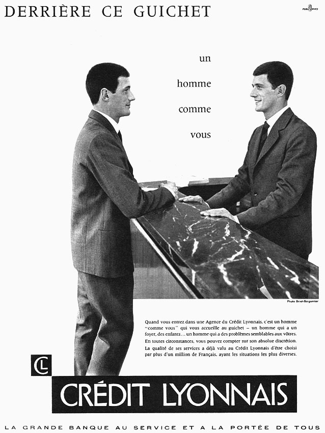 Publicité Cr�dit Lyonnais 1960