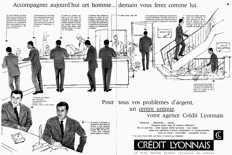 Publicité Credit Lyonnais 1961