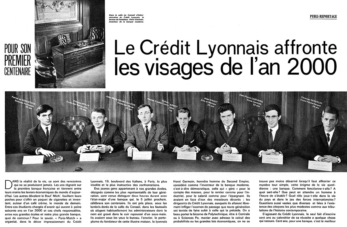 Publicité Credit Lyonnais 1963