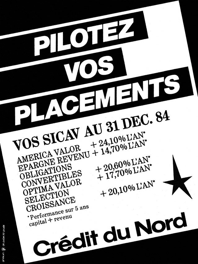 Publicité Credit du nord 1985