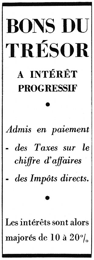 Publicité Emprunts 1952