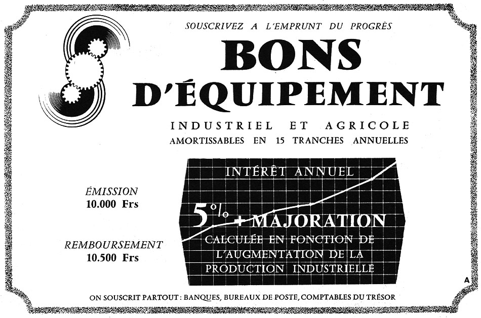 Publicité Emprunts 1956
