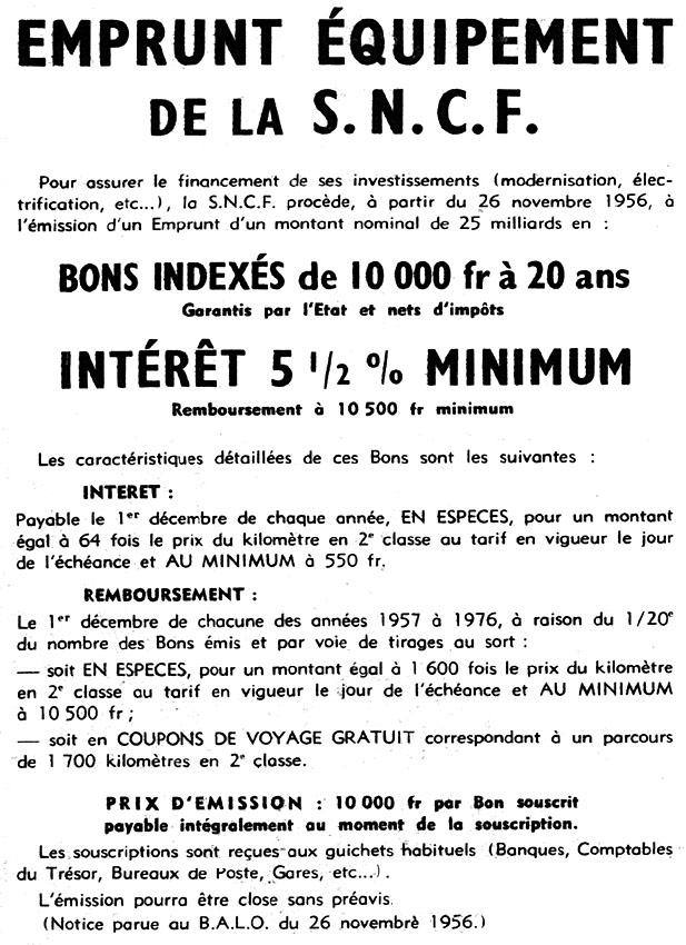 Publicité Emprunts 1956