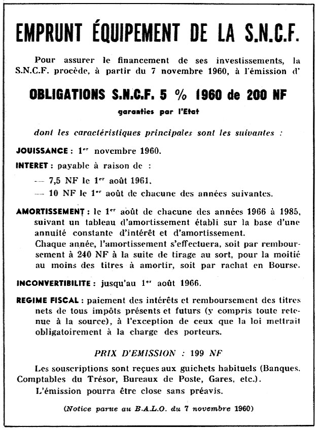 Publicité Emprunts 1960