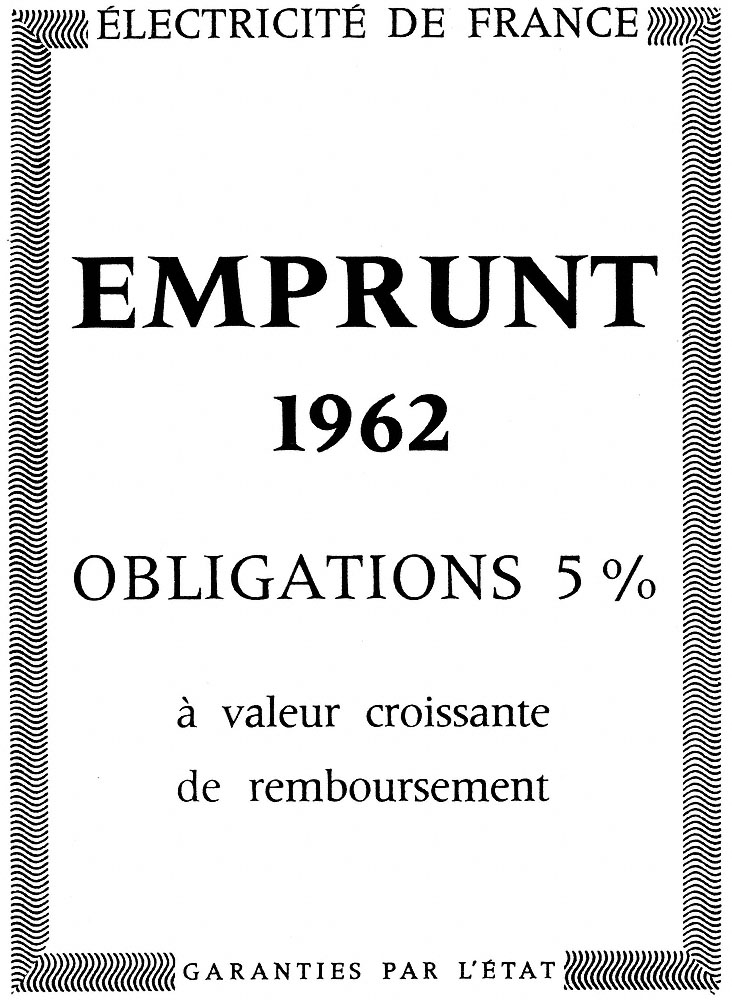 Publicité Emprunts 1962