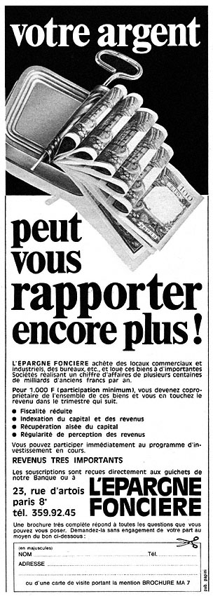 Publicit� Epargne Fonci�re 1967