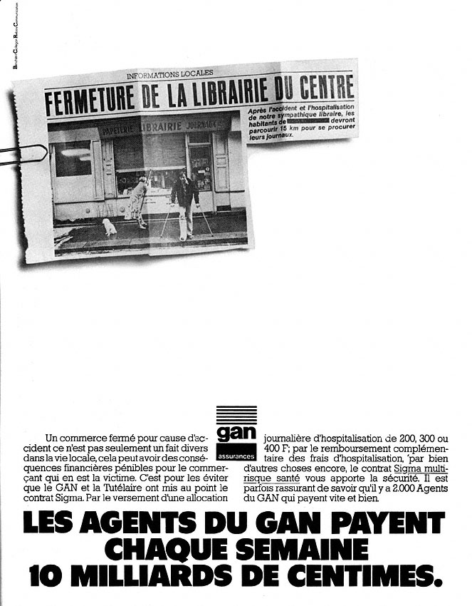 Publicité Gan 1979