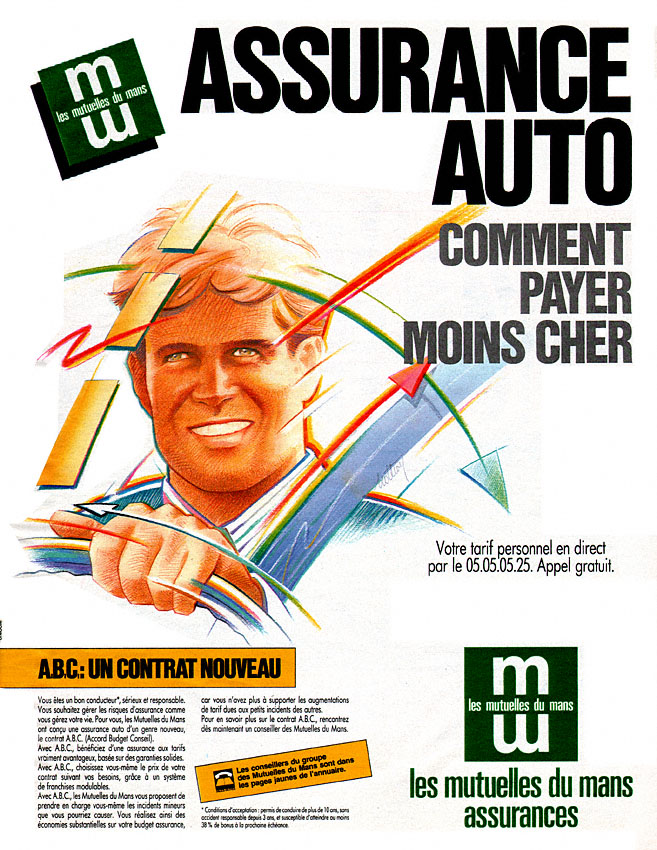 Publicité Mutuelles du Mans 1986