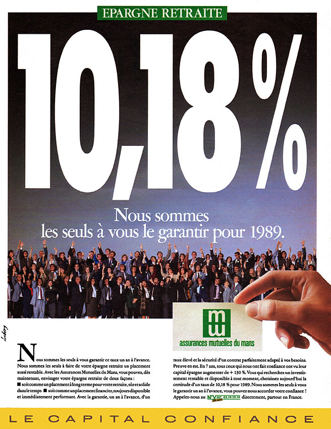 Publicité Mutuelles du Mans 1988